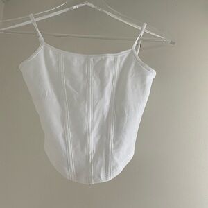 Hollister white crop top